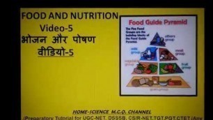 'होम साइंस – भोजन और पोषण वीडियो -5 (HOMESCIENCE -  FOOD AND NUTRITION Video-5)'