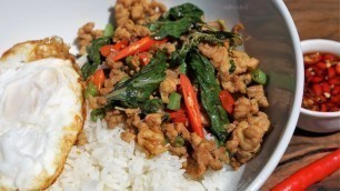 'Hot Thai Holy Basil Chicken - Pad Krapow Kai - Thai Street Food - Morgane Recipes'