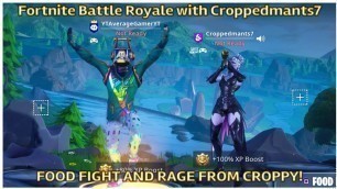 'Fortnite Food Fight with Croppedmants7 : HE REALLY HATES DEFAULTS'