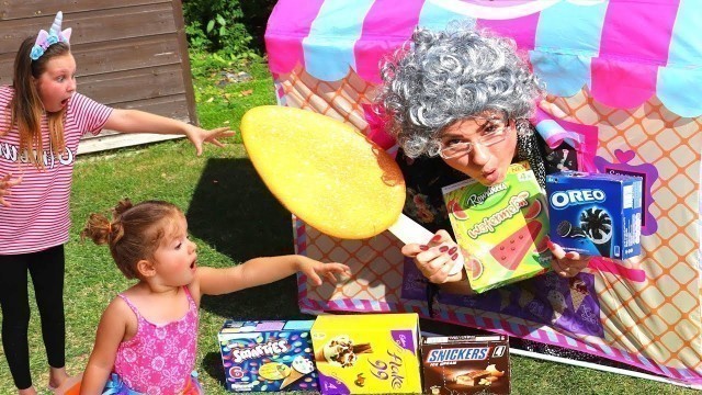 'Kids Pretend Play with Food Toys Greedy Granny Ice Cream Shop'