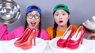 'REAL FOOD VS JELLY CHOCOLATE FOOD CHALLENGE DONA Mukbang'