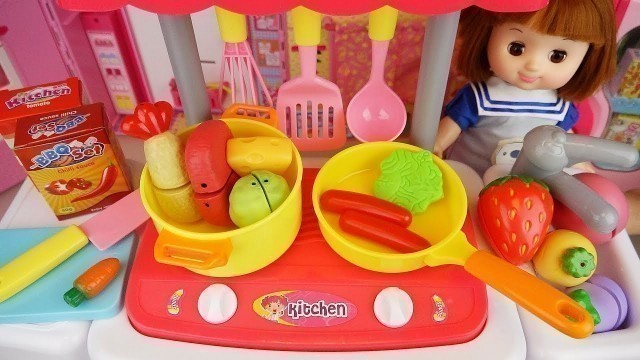 'Baby Doli and Kitchen food toys baby doll play'