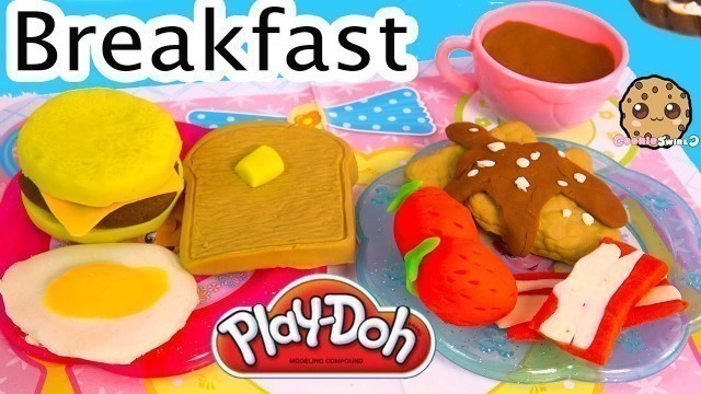 'Playdoh Food Breakfast Maker Molds Playset Play-doh Plasticine Toy Unboxing Cookieswirlc Video'