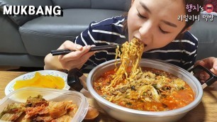 '리얼먹방:) 고기반 라면반★우삼겹 짬뽕라면★ㅣSpicy Beef RamyunㅣREAL SOUNDㅣASMR MUKBANGㅣEATING SHOWㅣ'