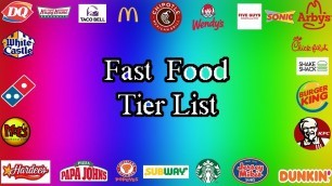 'marioclub712\'s Fast Food Tier List'