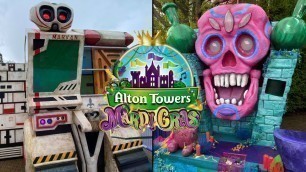 'Alton Towers Mardi Gras 2021 Construction Update | EPIC Props & Food Trucks!'