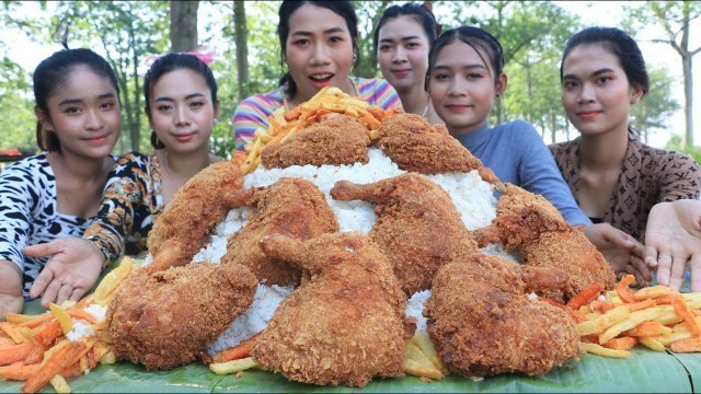 'Amazing cooking chicken leg crispy with potato recipe - Amazing video'