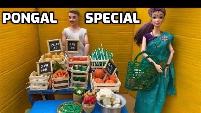 'Miniature Pongal special shopping part 4 | Makar Sankranti | DIY Miniature vegetable shop'