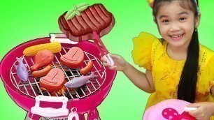 'Hana Pretend Play w/ BBQ Restaurant Store Kids Food Toys'