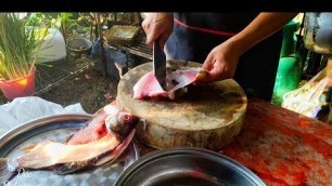 'Fish Fried Spicy Salad with Herbs Spicy Fried Fish Salad - ThaiStreetFood l Dee Delicious'