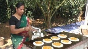 'MUTTON DOSAI || KARI DOSAI || TASTE OF COOKING || OUTDOOR COOKING || village food recipes'