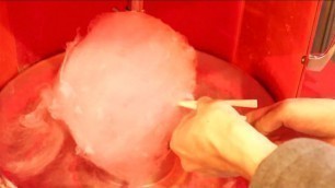 'Japanese Street Food - COTTON CANDY Vending Machine Osaka Japan Sweet'