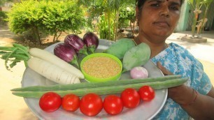 'Cooking Variety Sambar Recipe in Village Style | Healthy Food | VILLAGE FOOD'