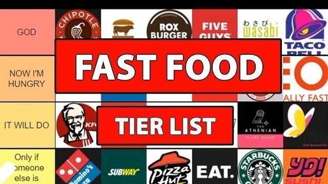 'THE ULTIMATE UK FAST FOOD TIER LIST'