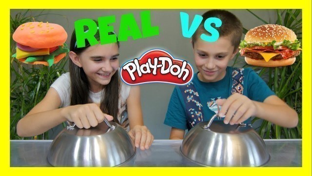 'REAL FOOD VS. PLAY-DOH FOOD CHALLENGE'