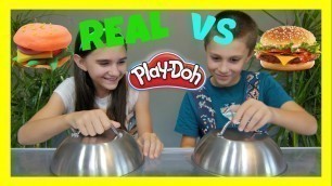 'REAL FOOD VS. PLAY-DOH FOOD CHALLENGE'