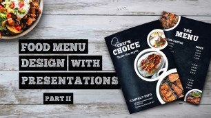 'Restaurant Food Menu Design In Adobe Photoshop CC Part 2'