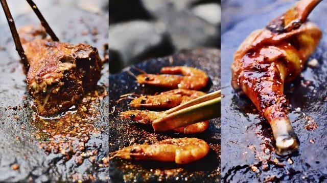 'Outdoor Stone Cooking & Grilling at the Riverside in the Mountain ⛰ | 15 Delicious Chinese Food'