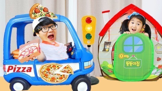 'Boram Play with Pizza Delivery & Cooking Food Kitchen Toy Set'