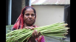 'Village Food | Stem amaranth with mustard seeds | Grandmother recipes-110'