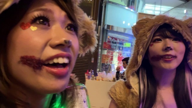 'Shinsaibashi , Osaka, Japan Halloween nightlife 2019.  Street food, clubs, costumes'