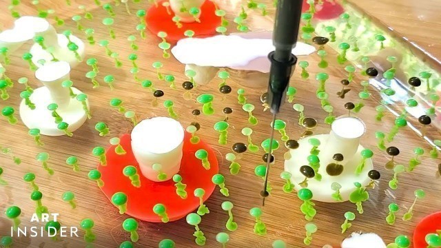 'Inject Food Coloring Into Gelatin To Create Forest Scenes'