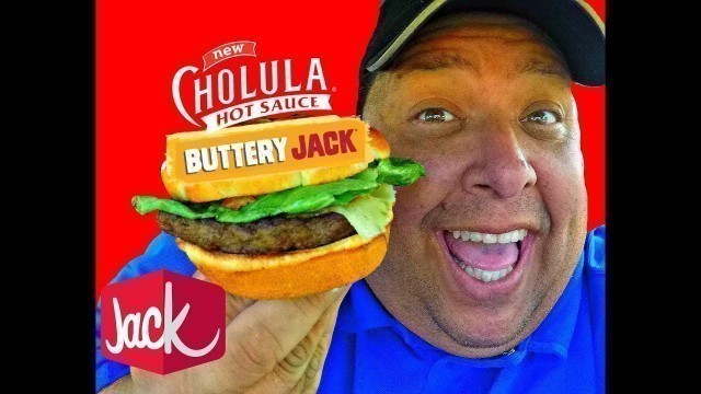 'Jack In The Box® Cholula Hot Sauce Buttery Jack REVIEW!'