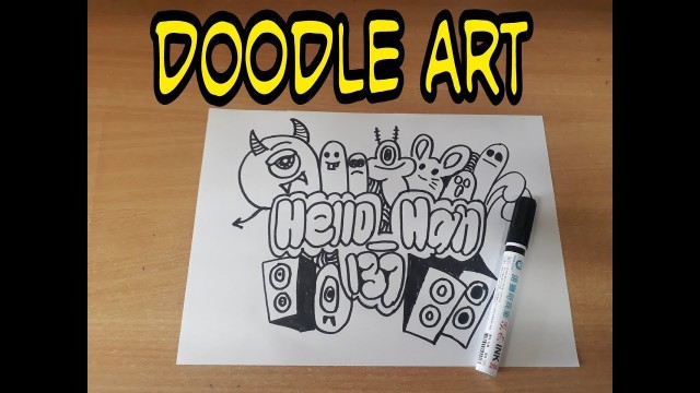 '#grafiti #doodleart #gamar Doodle art simpel (hello han137)'