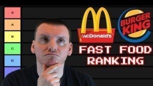 'Best Fast Food on Tier Chart | Worst Fast Food on Tier Chart | Fast Food Restaurant Power Rankings'