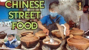 'Chinese Street Food in Malaysia || Chicken Rice Steamed in Claypot - Malaysian street food'