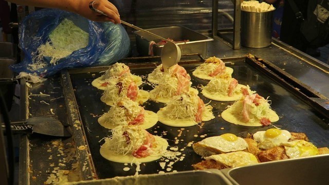 'Okonomiyaki  | Myeongdong | Street Food South Korea | Seoul'