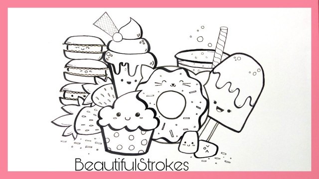 'Kawaii Food Doodles for beginners | Doodle With Me'