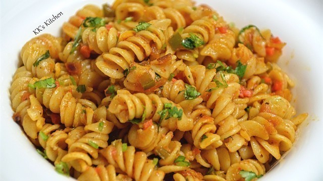 'Indian Style Pasta Recipe | Spicy Masala Pasta | Quick & Easy Masala Pasta |Veg Pasta Recipe'