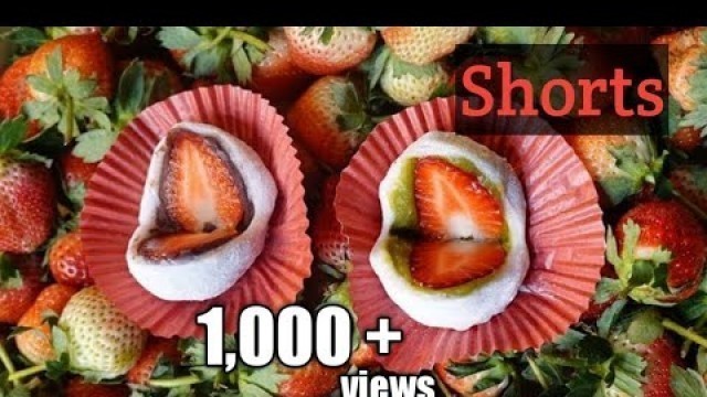 'Strawberry Green Tea Chocolate Mochi Daifuku Japanese Dessert Thai Street Food | YUMMY FC #shorts'