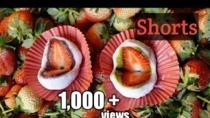 'Strawberry Green Tea Chocolate Mochi Daifuku Japanese Dessert Thai Street Food | YUMMY FC #shorts'