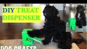 'Keep your dog busy with this how to make a treat dispenser - DIY DOG - Easy dog crafts and hacks.'