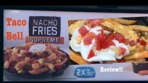 'TACO BELL NACHO FRIES: SUPREME FOOD REVIEW WITH HOT SAUCE!!!'