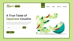 'Japanese food website landing page | Website Design Using HTML & CSS | food websites design'