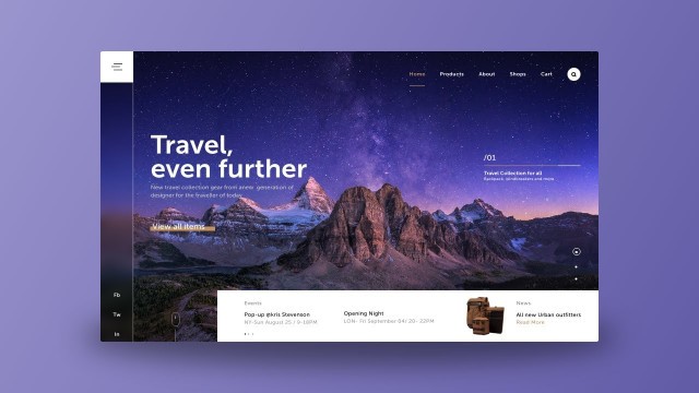 'UI Design Tutorial | Travel Website Design in Adobe XD | WebDesignGeek'