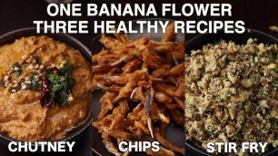 'banana flower recipes | banana blossom recipes | how to clean banana flower'