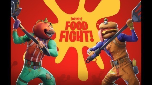 'Fortnite food fight ! кулинарное побоище new crazy mod eat battle 12 vs 12'