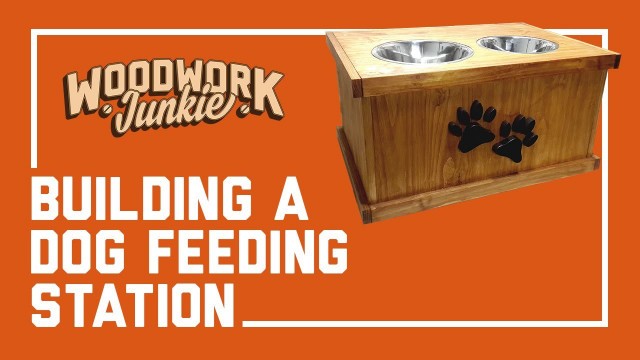 'DIY Dog feeding station built for large breeds (Drawer for food storage)'