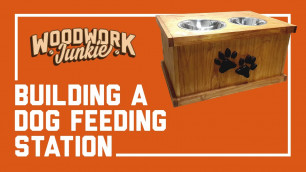 'DIY Dog feeding station built for large breeds (Drawer for food storage)'