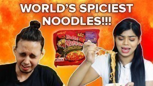 'We Tried The Viral Spicy Korean Fire Noodles | BuzzFeed India'