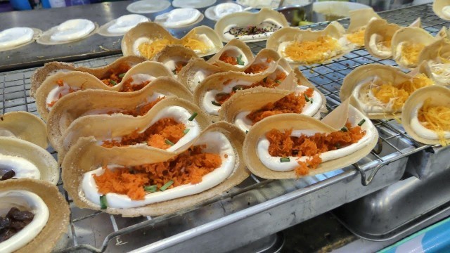 'Thai Street Food in Bangkok, Thailand. The Night Stalls'