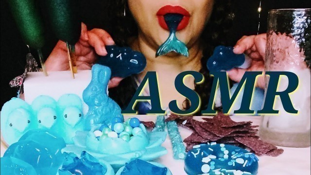 'ASMR BLUE FOOD CANDY & JELLY | NO TALKING'