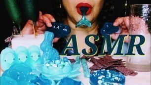 'ASMR BLUE FOOD CANDY & JELLY | NO TALKING'