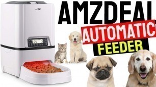 'amzdeal Automatic Cat Feeder: 6L Pet Feeder Dog Food Dispenser'