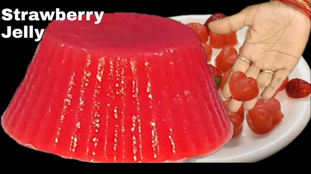 'Strawberry Jelly Recipe | No Gelatin No Food Color No Agar Agar | Jelly Recipe | Turkish Delight'