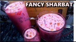 'Fancy Sharbat | Fancy, Easy & Unique Jelly Iced Cold Milk | Food Street style | COOK & LOOK'